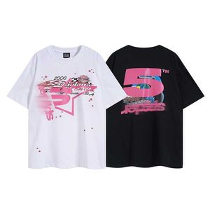 Heren T-shirts Sp5der Shirt Spider Tshirt Heren Designer Grafische T-shirts Zwart Roze Wit Rood Groen Tops Man Mode Zomer Casual Shorts Mouw ClothesU