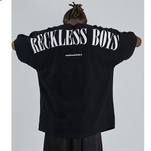 Heren t -shirts zomer casual t -shirt mannen mode hiphop streetwear zwarte katoenen letter afdrukken oversized shirt mannelijke top 230512