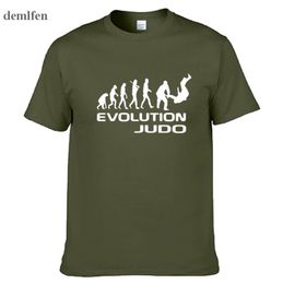 Tshirts masculins évolution d'été du judo tshirt drôle adulte hommes coton oneck