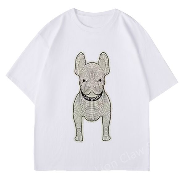 Hommes T-shirts D'été T-shirt Homme Mode Coréenne Hip Hop Lifework T-shirts Pour Femmes Chien Imprimer Surdimensionné Unisexe Streetwear Tshirt Coton Tee Top 230620