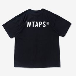 Heren tshirts zomer wtaps wtvua 22SS voor en dames casual losse bemanning nek korte mouw t -shirt 230417