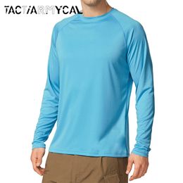 Heren T -shirts Zonbescherming Shirts Summer UPF 50 Lange mouw snel droge mannen shirts ademende wandelvissen prestaties tops uvproof 230811