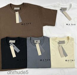 Camisetas para hombre Sudadera Diseñador de moda Camiseta Ess Cottons Tees Silicona Flocado Letra Estéreo Impresión Camisetas Hombres Mujeres Casual Manga corta FG Tees Polos 4IUY