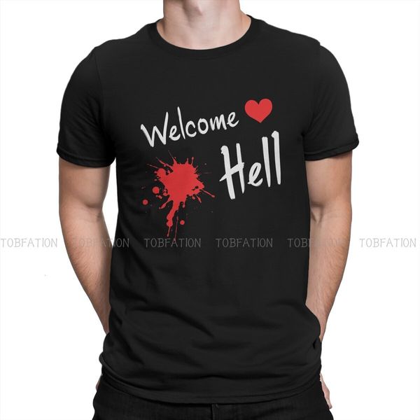 Camisetas para hombres Bienvenido Hell O Neck Tshirt Touhou Project Game Pure Cotton Classic THOCH Men Tops Fashion Big Sale 230404