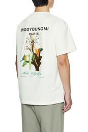 Heren T-shirts Wooyoungmi Tshirt WYM Luxe Designer Katoen Koreaanse Zomer Fit Grote Bloemenprint 230720