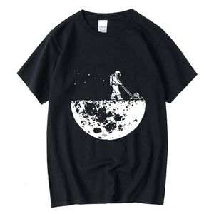 Camisetas para hombre XIN YI camiseta de alta calidad 100% algodón divertido limpiador lunar impresión verano casual fresco suelto oneck hombres camiseta tops masculinos 230324