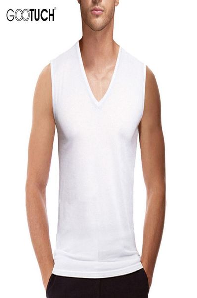 Camisa sin mangas blancas para hombres Camiseta voster