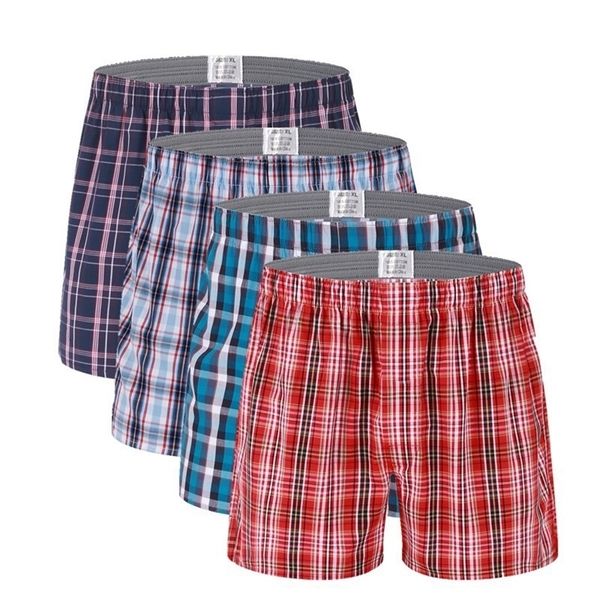 Ropa interior para hombre Boxers pantalones cortos sueltos bragas de algodón pantalones grandes suaves en casa ropa interior clásica B cueca boxer hombres 220423