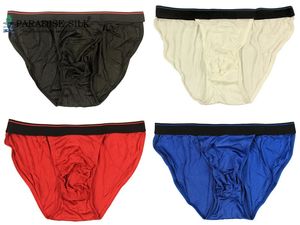 Sous-vêtements pour hommes, 4 paires, Sexy, 100 soie naturelle, tricot, String, Bikini, taille US S M L XL XXL, 240117