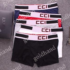 Mens Underwear Designer Boxer Solid Color Letter Printed Underpants Pure Cotton Breathable Sport Shorts 3pce/lot