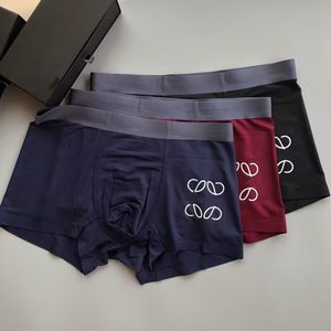 Ropa interior para hombre Diseñadores Lo Moda Boxer Transpirable Boxer Mans Calzoncillos Carta clásica Sexy Cintura ajustada Ropa interior para hombres