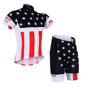 Heren USA Wielertrui Set 2022 Maillot Ciclismo Racefiets kleding Fiets Kleding D112402