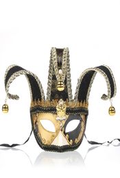 Masque à bouffage vénitien mascarade peinte à la main joker mur d'art décoratif collection de décoration de Pâques 3 couleurs select980311460860