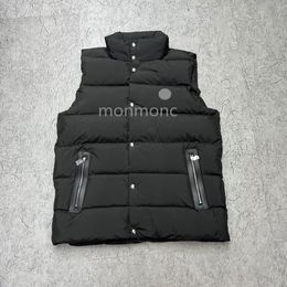 heren vest hoogwaardige opstaande kraag Zwart logo mode luxe designer heren donsjack