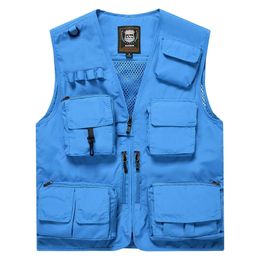 Viete pour hommes Multi-poche fine tendance maillage respirant gilet détachable gaignot