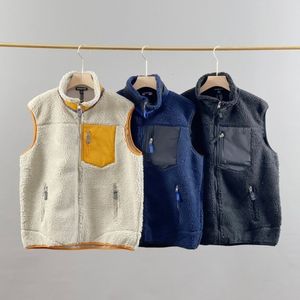 Gilets en polaire américaine pour hommes et femmes, manteau en peau d'agneau, veste ample décontractée, automne et hiver, Sports 231116