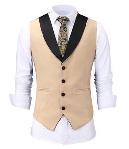 Chalecos para hombre Casual para hombre Chaleco beige Chaqueta Slim Fit Prom Borgoña Esmoquin Blazer Trajes de champán Chaleco para boda Hombre Novios 230313