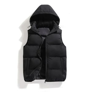 Mens Vests Cotton Hooded Puffer Vest s 231019