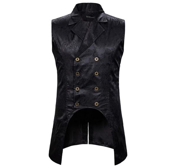 Chalecos de hombre góticos steampunk chaleco doble chaleco chaleco para hombres novio de boda de la boda cantantes de escenario masculino ropa xxl 27708921