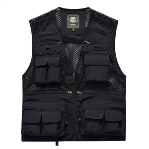 Gilet da uomo Maglia Casual Pesca Lavoro Safari Viaggio Po Cargo Gilet Giacca estiva Multi tasche 231118