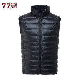 Chalecos para hombre Chaleco ultraligero Hombres Primavera Otoño Pato blanco Abajo Casual Chaqueta sin mangas delgada Colete Masculino Outwear Chaleco Abrigo 231118