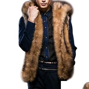 Vestes pour hommes en hiver épais à manches à manches à capuche à capuche de luxe de luxe pour hommes veste veste de veste plus taille de faux tox