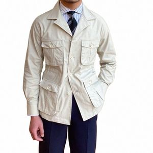 Veste cargo multi-poches pour hommes Vintage Harajuku Printemps Slim Fit Taille Manteau d'extérieur Nouveau Casual Mâle Vestes de travail à simple boutonnage F9pF #