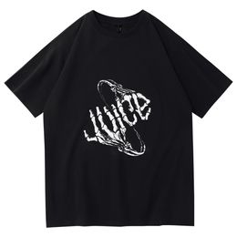 T-shirt VLONE pour hommes et femmes avec lettre V imprimée au dos