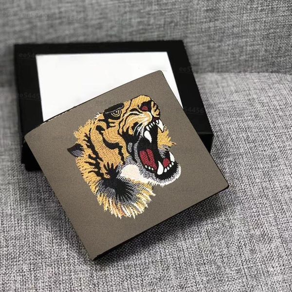 Portefeuille pour hommes Top qualité G portefeuilles en cuir véritable pour hommes noir serpent tigre abeille portefeuilles femmes long style luxe sac à main portefeuille porte-cartes avec boîte-cadeau