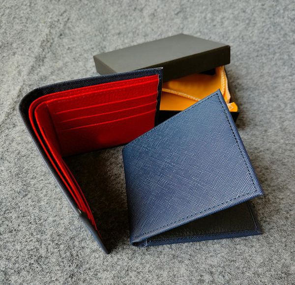 Portefeuilles masculins artisanat allemand poches minces titulaires de cartes portables porte-espèces de pièces de monnaie de monnaie de haute qualité sacs en cuir rouge 4383511