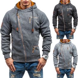 Hommes chaud Zip Up pull veste à capuche à capuche sport athlétique course Hoddies pull sweat à manches longues vêtements d'extérieur décontractés 240109