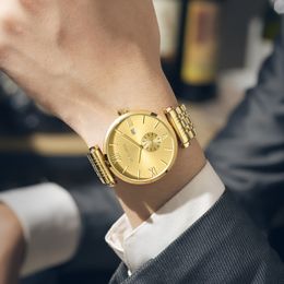 Herenhorloge Hoge kwaliteit horloge designer luxe diamant Mechanisch horloge staal materiaal fadeless Quartz-Battey