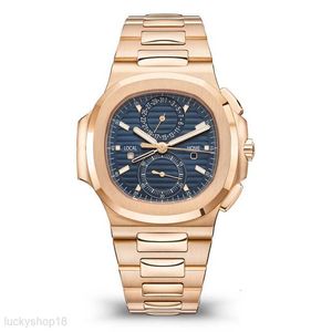 Heren Kijk 40 mm Vol roestvrij staal Automatische Hinery Movement Rose Gold Blue Face Classic PolsWatch Jason007 Orologio di Lusso Montre de Luxe