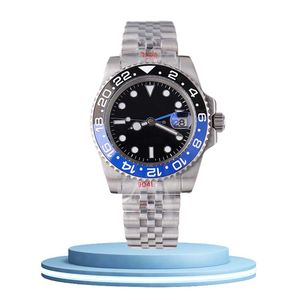 Herenhorloge 40 mm Horloges Montre de luxe Mechanisch horloge 904L roestvrij staal Blauw Zwart Keramisch saffierglas Super lichtgevend Zelfopwindbare montres voor geschenken