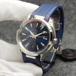 Herenhorloge 41MM Automatische mechanische designerhorloges blauwe wijzerplaat met roestvrijstalen armband Draaibare lunette Transparante horloges Achterkant jason007