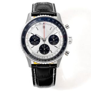 Herenhorloge 43 mm Automatische mechanische horloges Zakelijk polshorloge Leren band Waterdicht Klassieke horloges Montre De Luxe