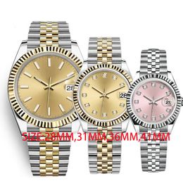 Reloj para hombre AAA Relojes de diseño Mujer Datejust 36 mm 41 mm Mecánico automático Cuarzo Acero inoxidable Impermeable Luminoso Zafiro Dhgates Montre Relojes Regalo