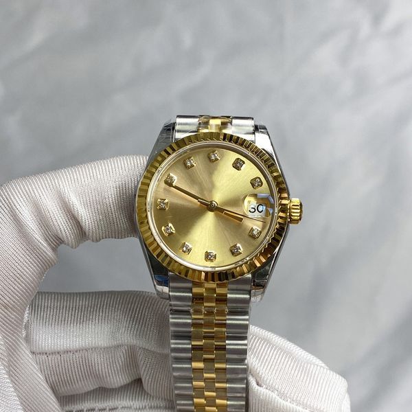 Montre pour homme automatique mécanique 31 mm 904L tout en acier inoxydable montre à quartz pour femme batterie saphir super brillant étanche montres de luxe