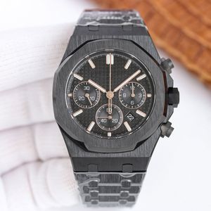 Reloj para hombre Mecánico automático 7750 Movimiento Cronógrafo Relojes 41 mm Reloj de pulsera de negocios súper luminoso Zafiro Impermeable Todo acero inoxidable Montre de Luxe