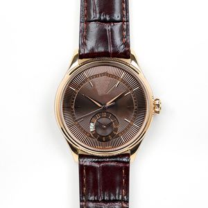 Herenhorloge Automatisch mechanisch horloge 39 mm automatische platina automatische beweging 18k rose goud krokodil huidheren horloges 50525