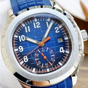 Heren kijken automatisch mechanisch horloges 40 mm waterdichte bedrijfsrubber band polshorloges saffier luxe geschenken voor Men267A