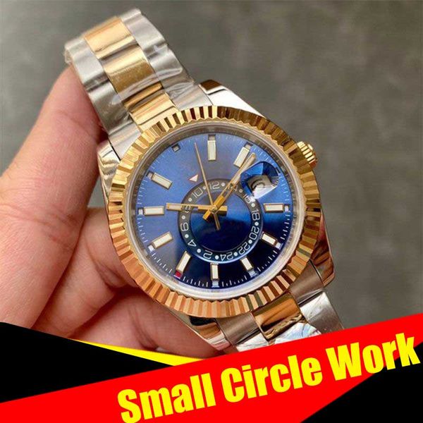 Relojes de diseño Relojes para hombre Hombres de alta calidad Pequeño círculo de trabajo Cierre deslizante de acero inoxidable completo Luminoso Montre de Lux 904L Correa deslizante de acero inoxidable