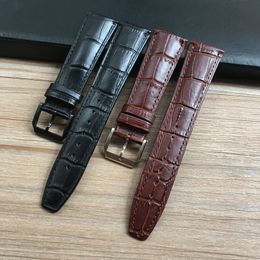 Mens Watch Band 20mm Black Brown Men Kalf Leather Watchband Fit voor IW Men Watches Strap AAA -kwaliteit Designer PolsWatch Fashion Relojs Belt