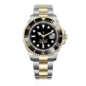 Heren horloge keramische bezel 43 mm tweekleurige gouden zeegeweller roestvrij staal 126603 met glide vergrendeld vaste sluiting automatische mannen horloges mannelijk