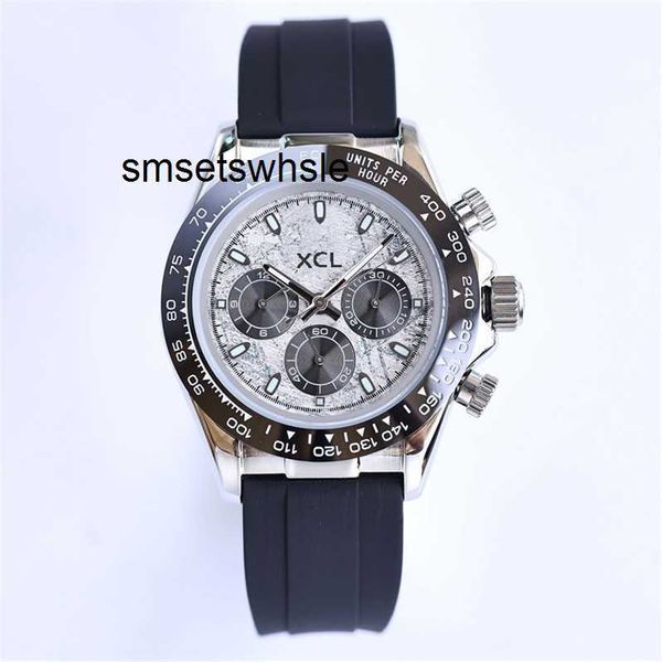 Reloj para hombre Clean L Time Montes Regalo Diseñador de moda Movimiento superior Clásico Estriado Negro Blanco Azul Gris 126300 Acero 40 mm