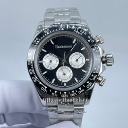 Herenhorloge Dag Datum Automatisch Mechanisch Saffierglas Keramische bezel Horloges Zwarte tweekleurige wijzerplaat Roestvrij staal 40 mm Zakelijk polshorloge Montre De Luxe