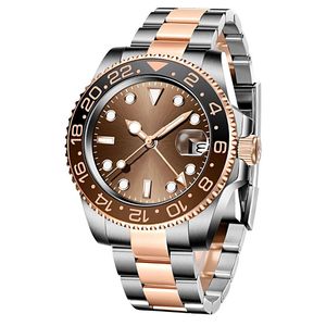 Montre homme designer 40mm automatique 904L bracelet en acier inoxydable saphir résistant aux rayures miroir étanche montre lumineuse rootbeer montres Montre De Luxe Avec boîte