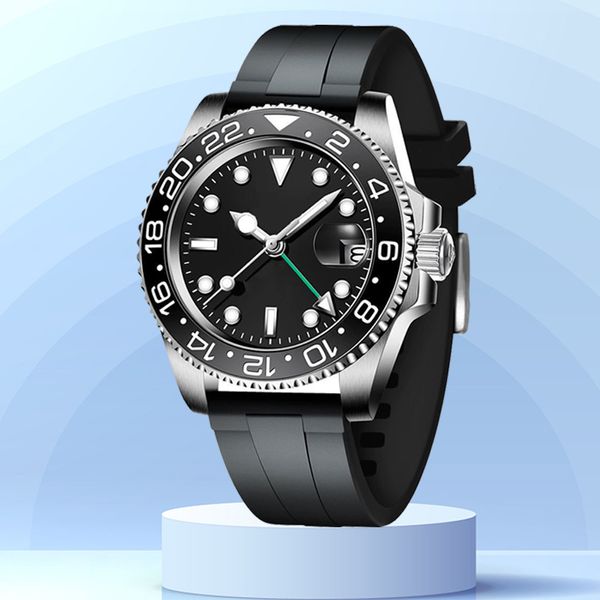 Diseñador de relojes masculino 40 mm Pepsi GMT 126710 Automático 904L Corola de acero inoxidable Dhgate Dhgate Scratch Resistente resistente a la pulsera Mundial luminoso Montre de Luxe Watche