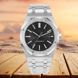 Heren Watch Designer 41 mm Witte wijzerplaat Roségoud 8215 Automatische keramische bezel Polshandwatch Strap Waterdichte saffierspiegel mode casual horloges