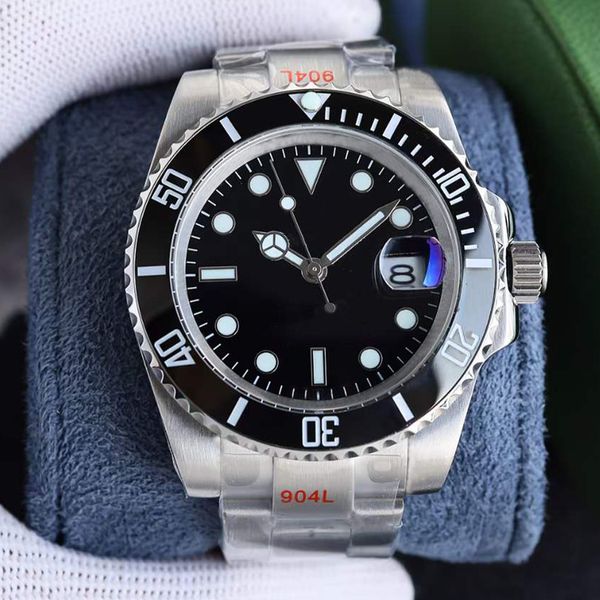 Reloj para hombre Diseñador de alta calidad Mecánico automático 3135 Movimiento Cerámica Bisel Cristal de zafiro Caja de pulsera de buceo